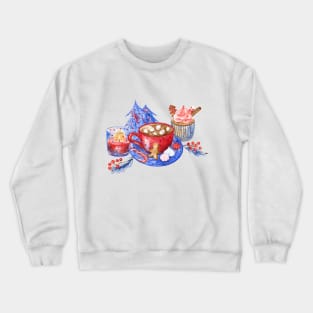 Christmas morning greeting card Crewneck Sweatshirt